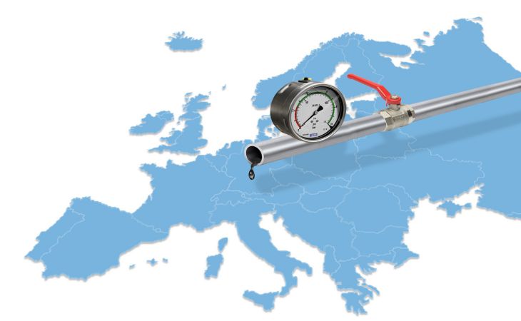 газовая труба над Европой