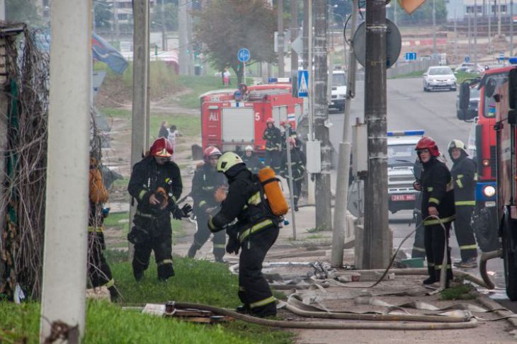 Взрыв автомобиля в Энергодаре.